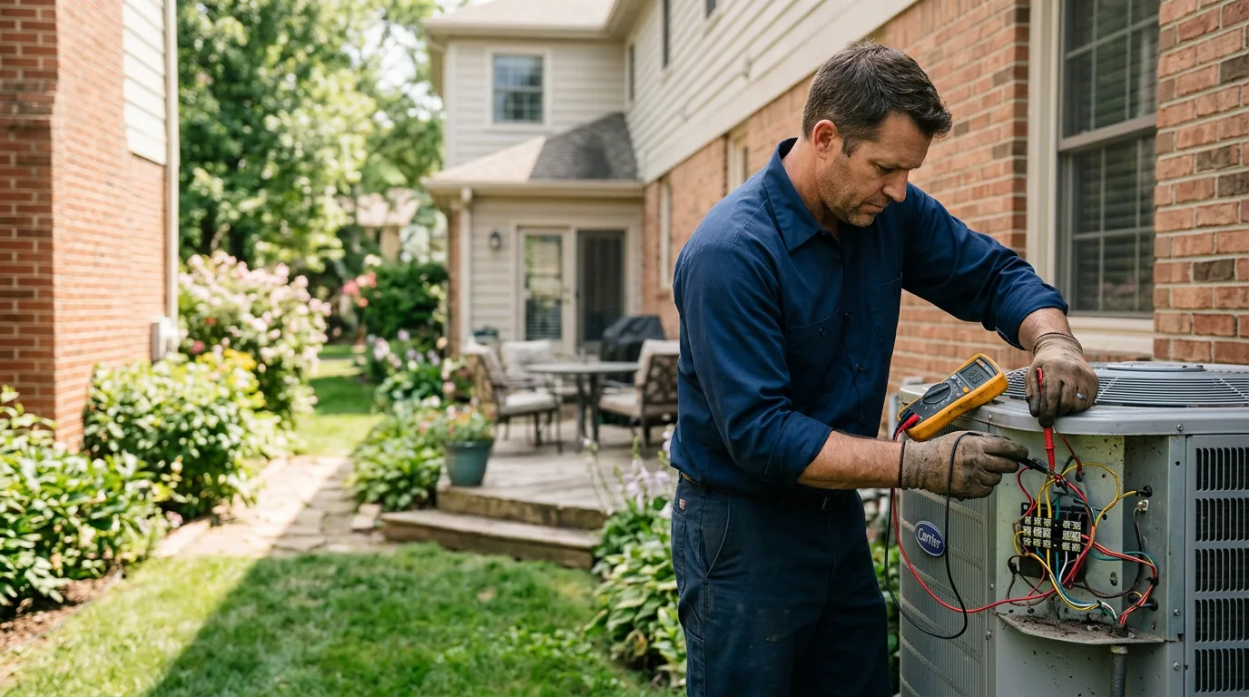 HVAC technician working near Cheyenne, WY